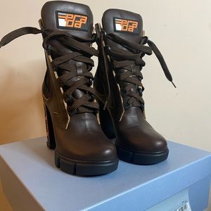 Prada calzature donna boots brown